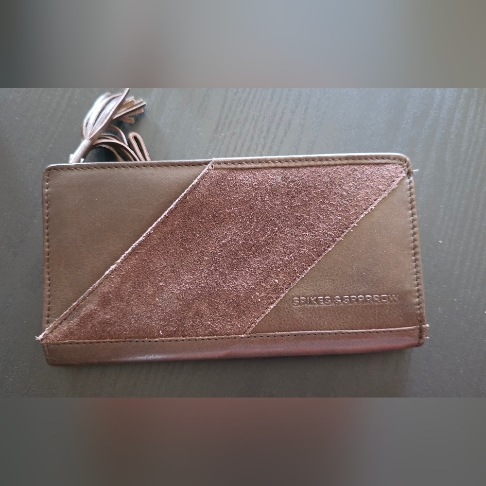 Spikes & Sparrow Brown Leather Wallet